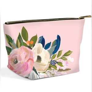 Studio Oh! Zippered Pouch Cosmetics Clutch Bella Flora Like New